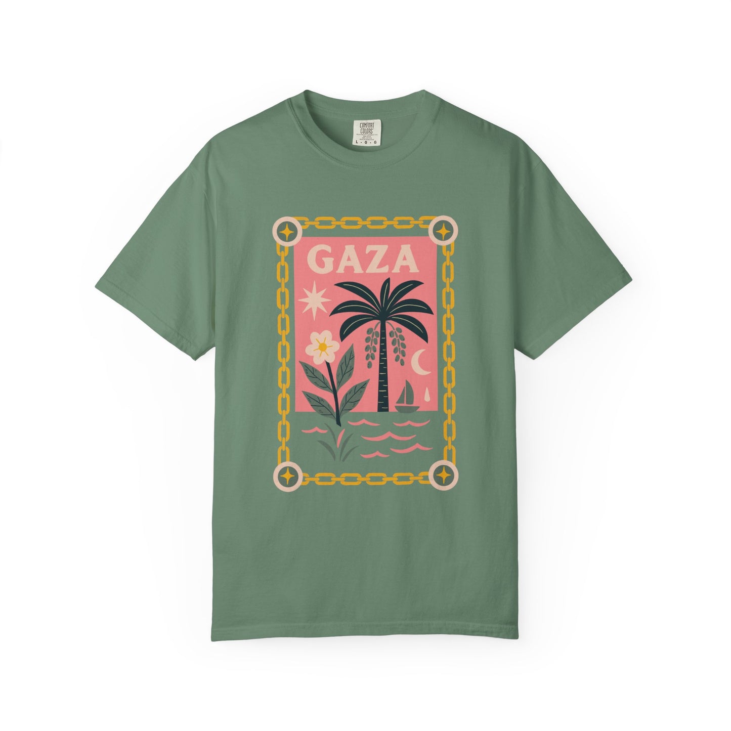 Gaza Break the Chains Cotton Tee - Front Print