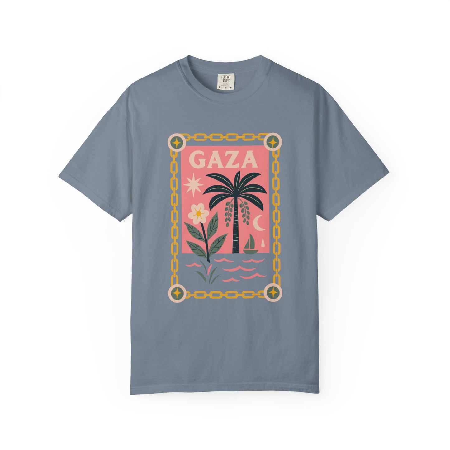 Gaza Break the Chains Cotton Tee - Front Print