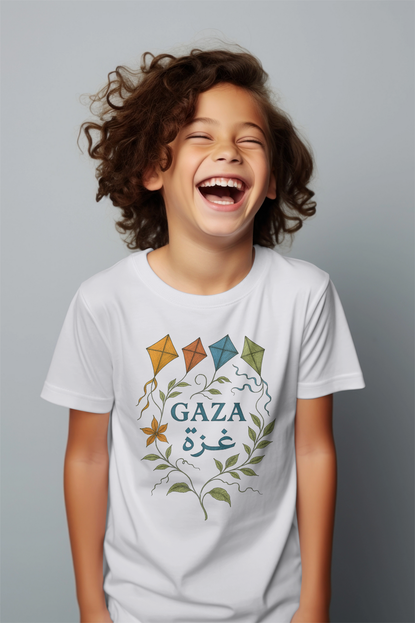 Flying Kites Over Gaza Kids Tee | UPF 50+ • Vegan