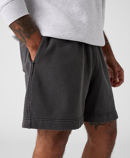 Men's Relaxed Faded Shorts 18" | Baladna 81 | Embroidered