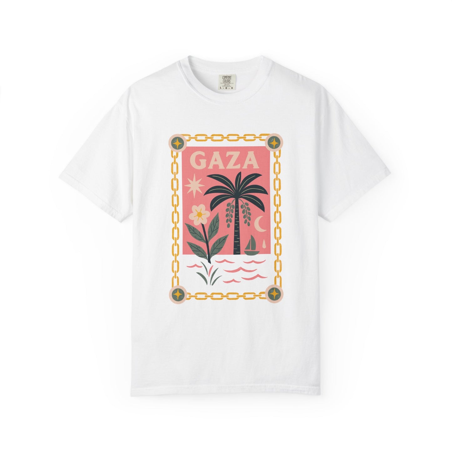 Gaza Break the Chains Cotton Tee - Front Print